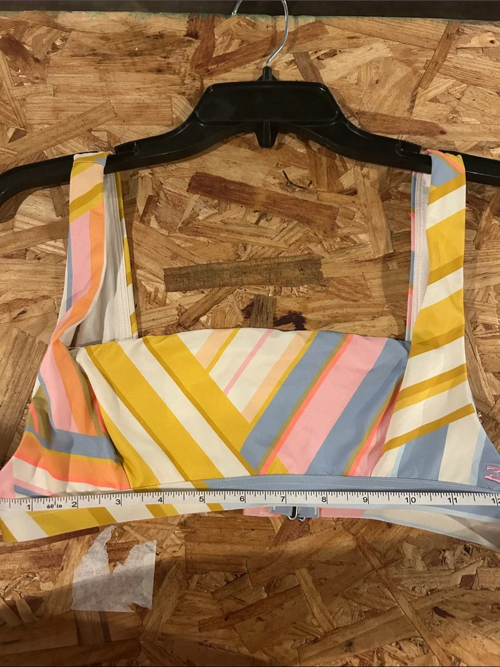 Billabong Striped Pastel Bikini Set in Yellow, Pink, Blue